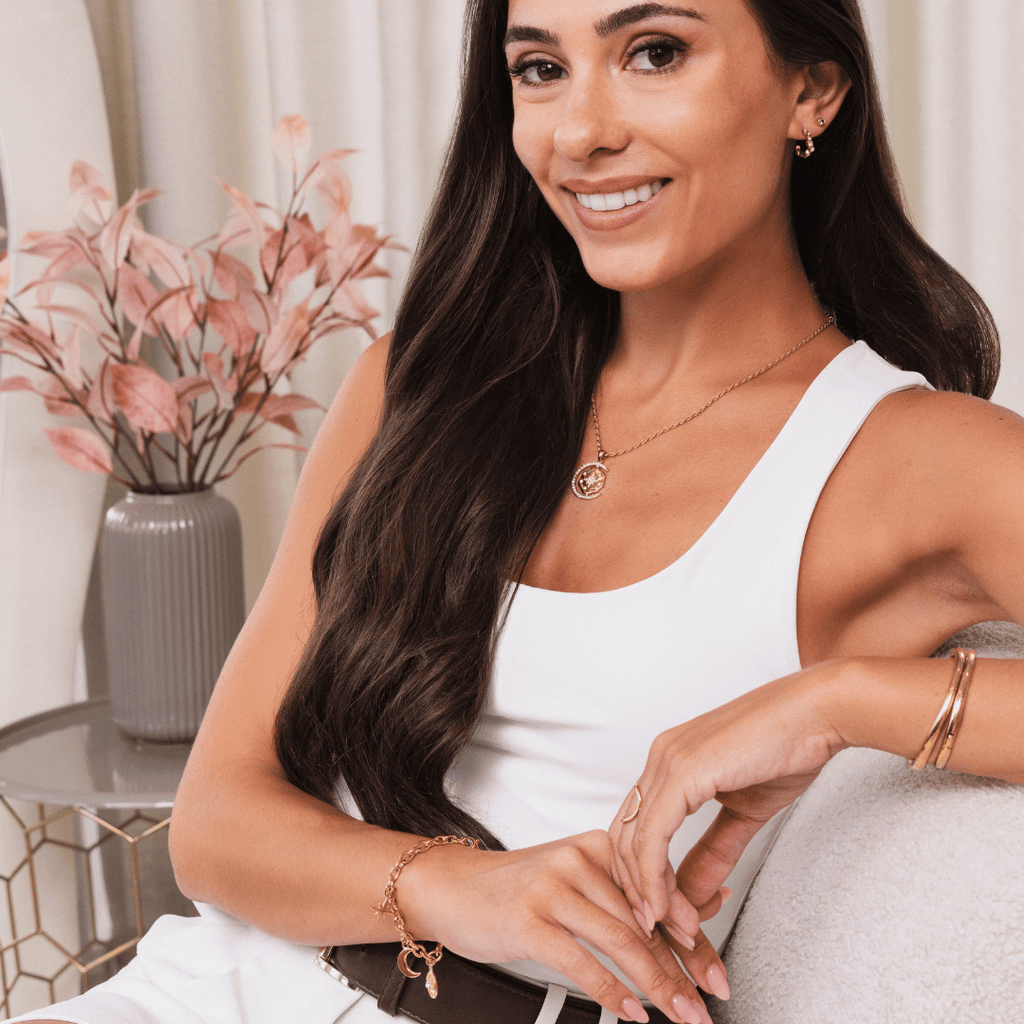 My Sun Moon & Stars Necklace Rope Chain - Gold