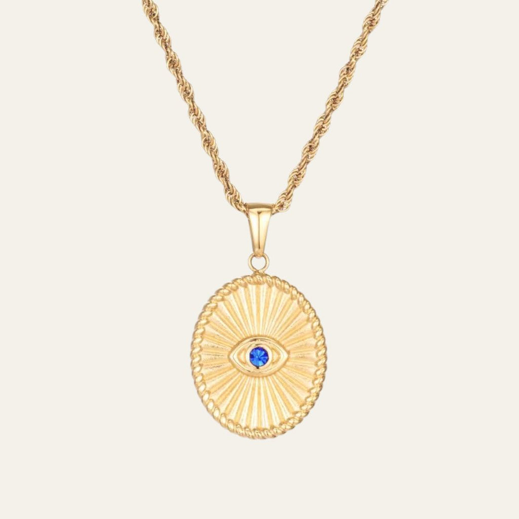 Evil Eye Oval Necklace