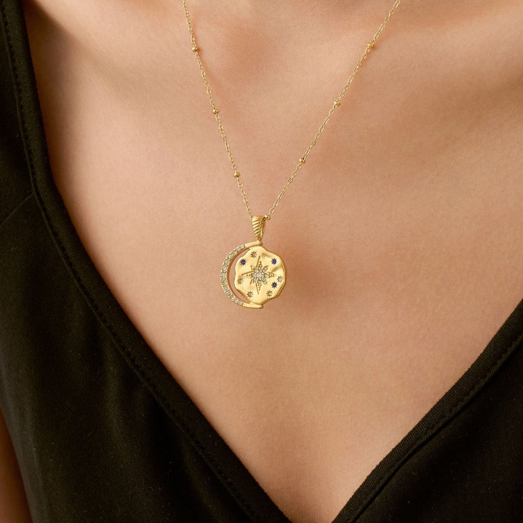 My Sun, Moon & Stars 3.0 necklace & earrings set - gold