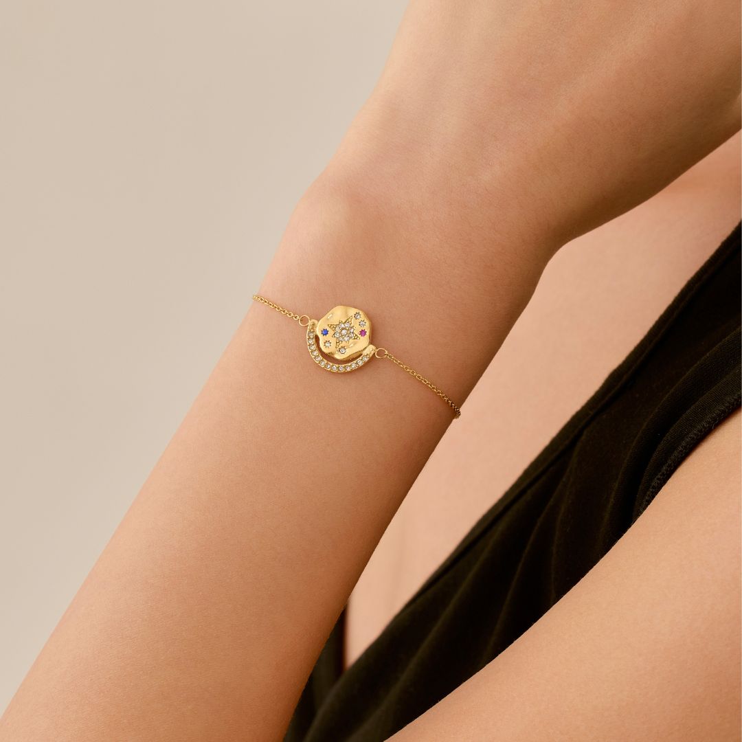 My Sun, Moon & Stars Bracelet - Gold